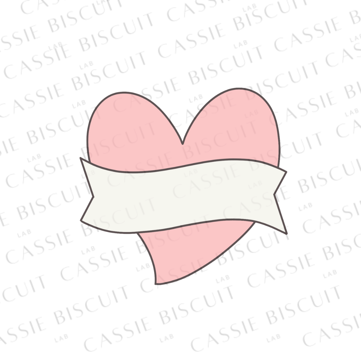 Tagliabiscotti - Striscione a forma di cuore