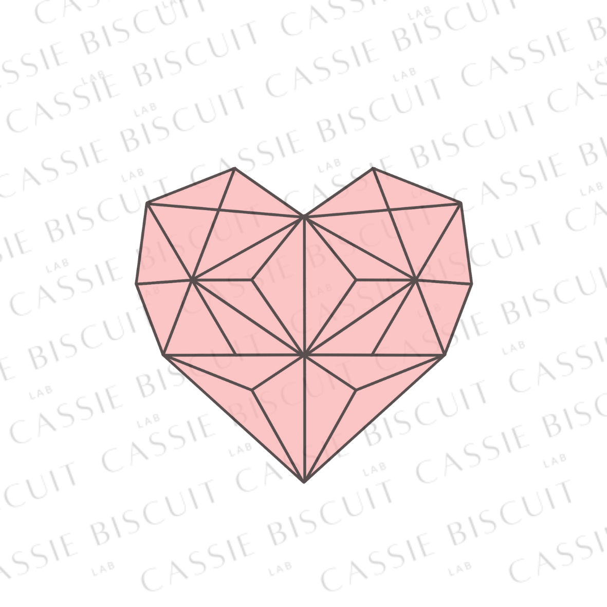 Cookie Cutter - Geometric Heart Diamond