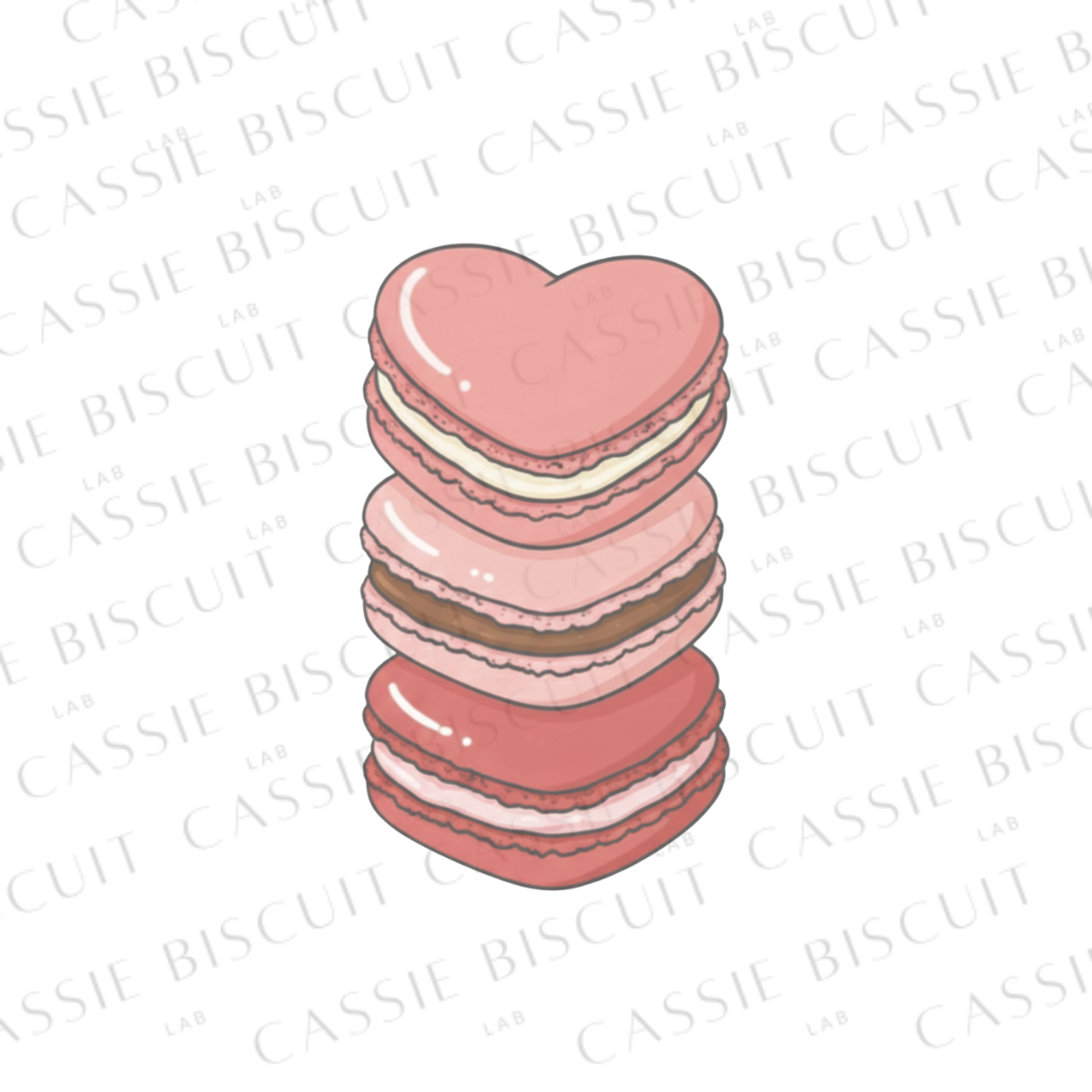 Emporte-Pièce - Trois macarons coeurs