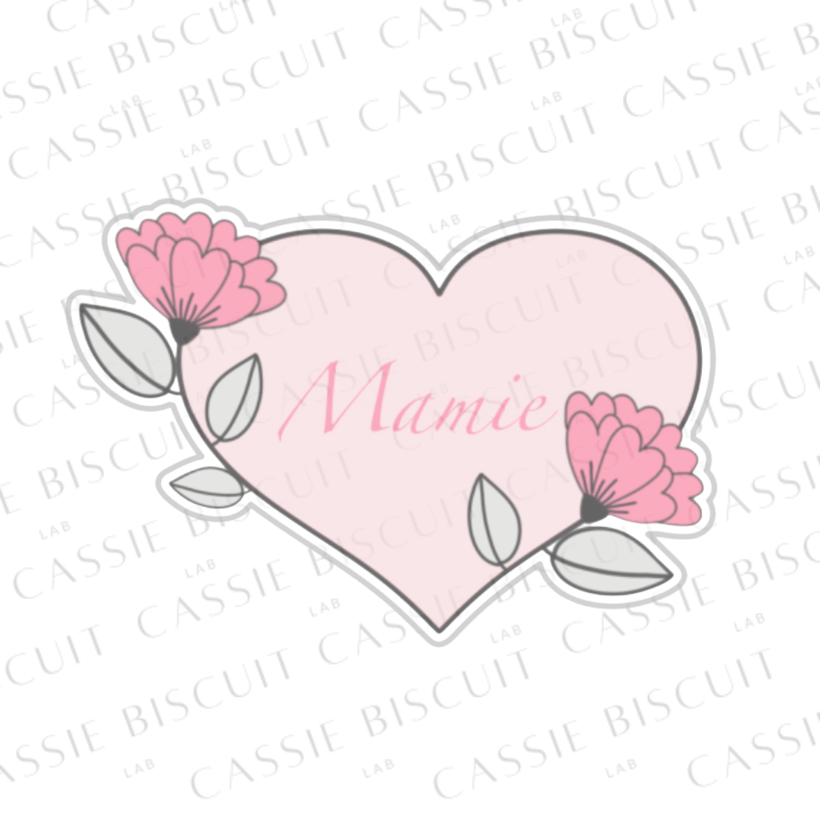 Emporte-Pièce - Coeur Deux Fleurs