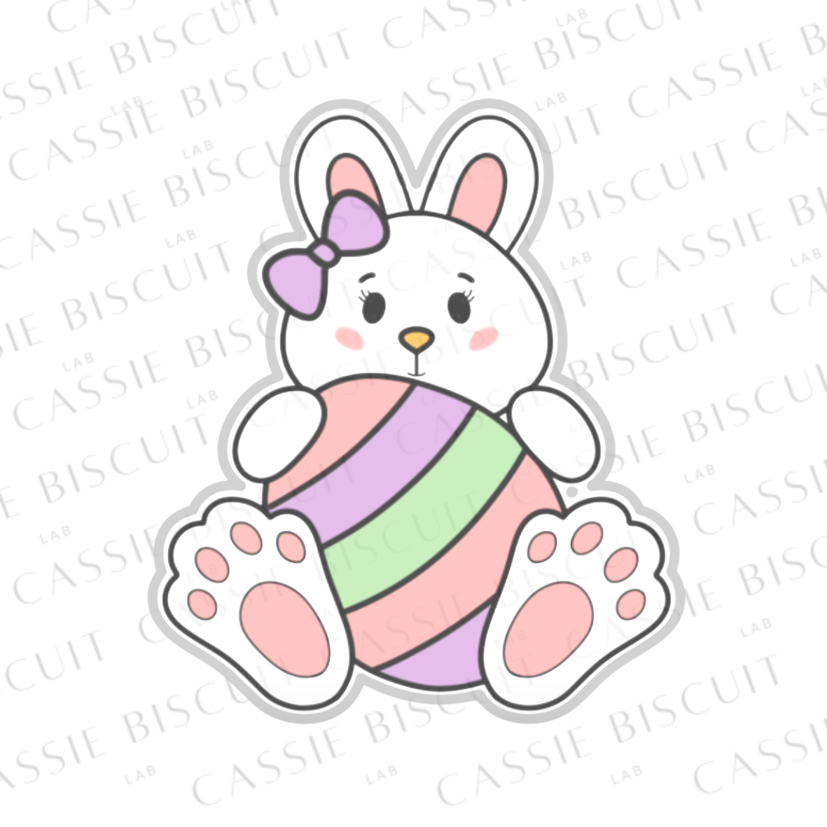 Emporte-Pièce - Lapin Girly Oeuf Pâques