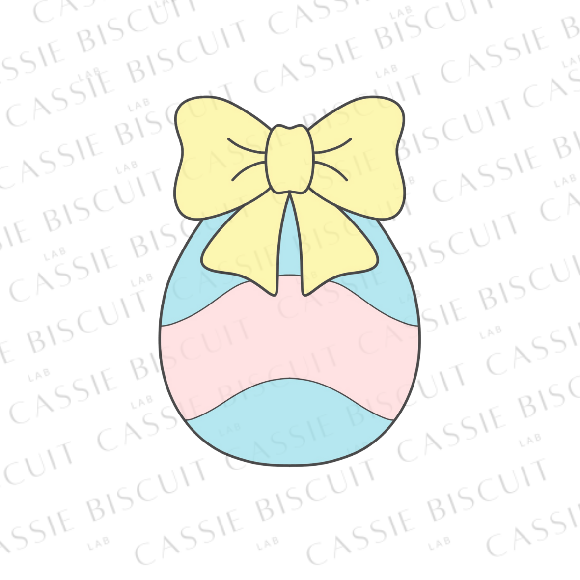 Cookie Cutter - Cute Ribbon Egg