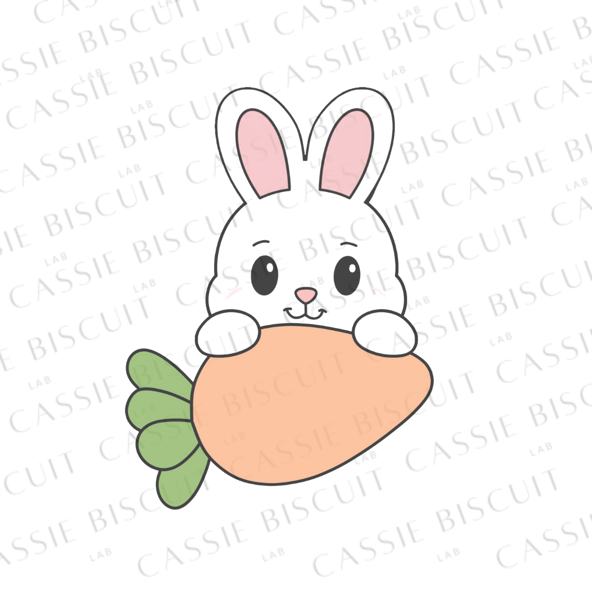 Cookie Cutter - Cute Rabbit Face Carrot