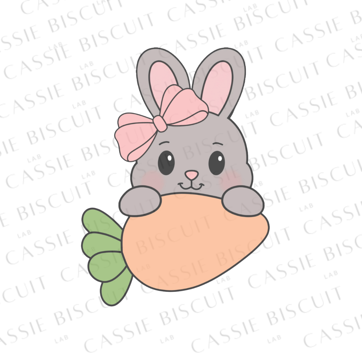 Cookie Cutter - Cute Girly Rabbit Face Carrot