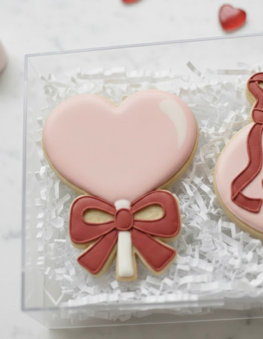 Cookie Cutter - Heart-Shaped Ribbon Lollipop