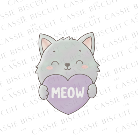 Tagliabiscotti - Gatto a forma di cuore