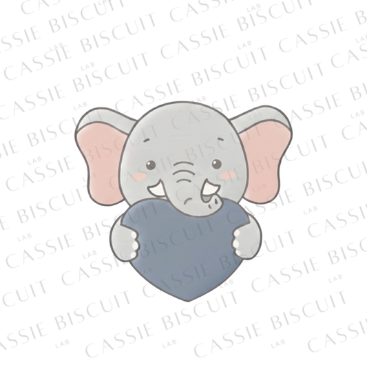 Heart Elephant Cookie Cutter