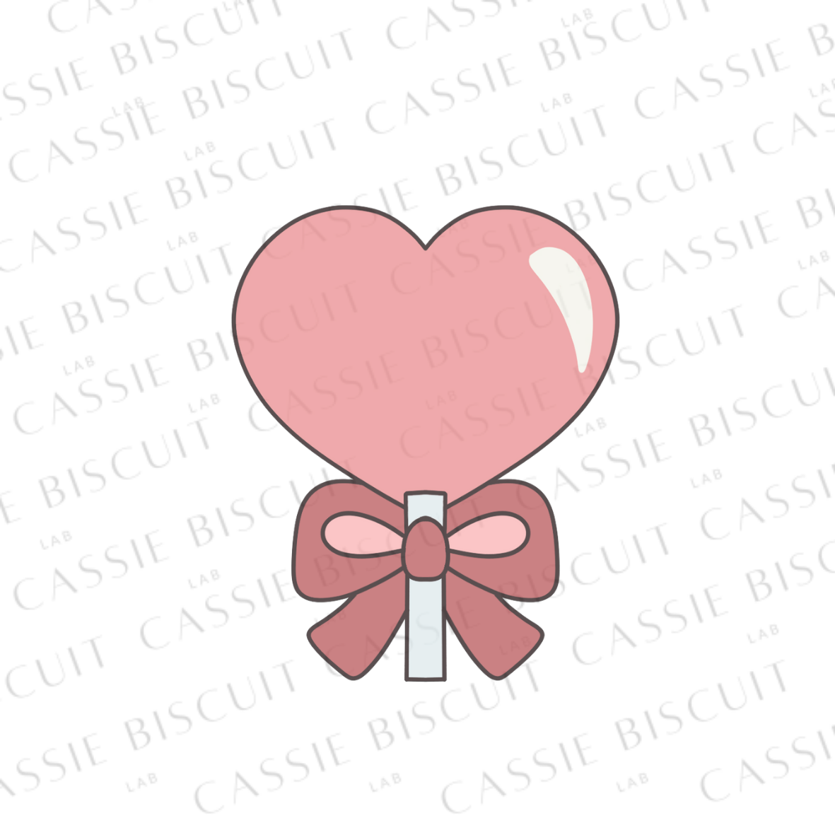 Emporte-Pièce - Sucette Coeur Ruban