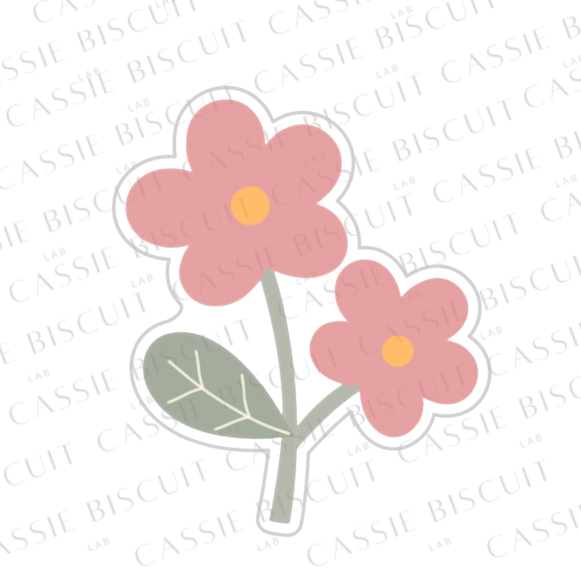 Emporte-Pièce - Branche Deux Fleurs