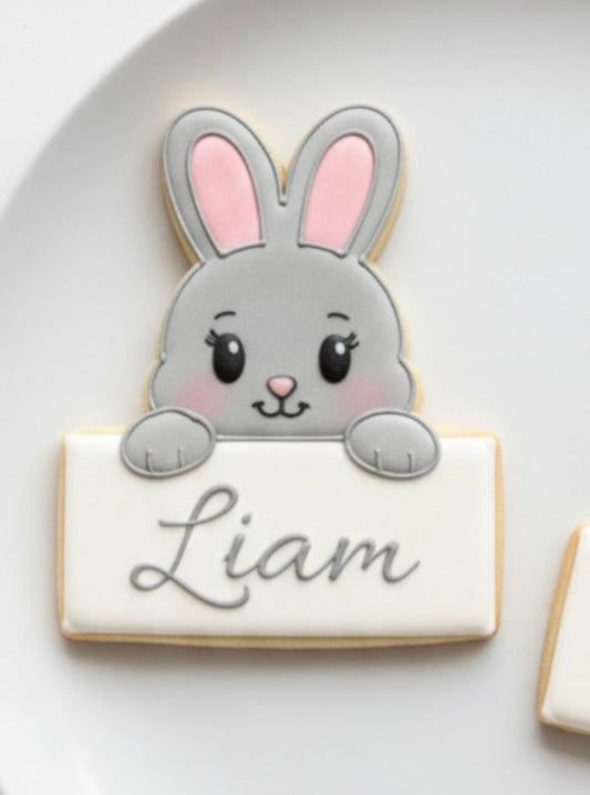 Cookie Cutter - Cute Rabbit Face Place Card