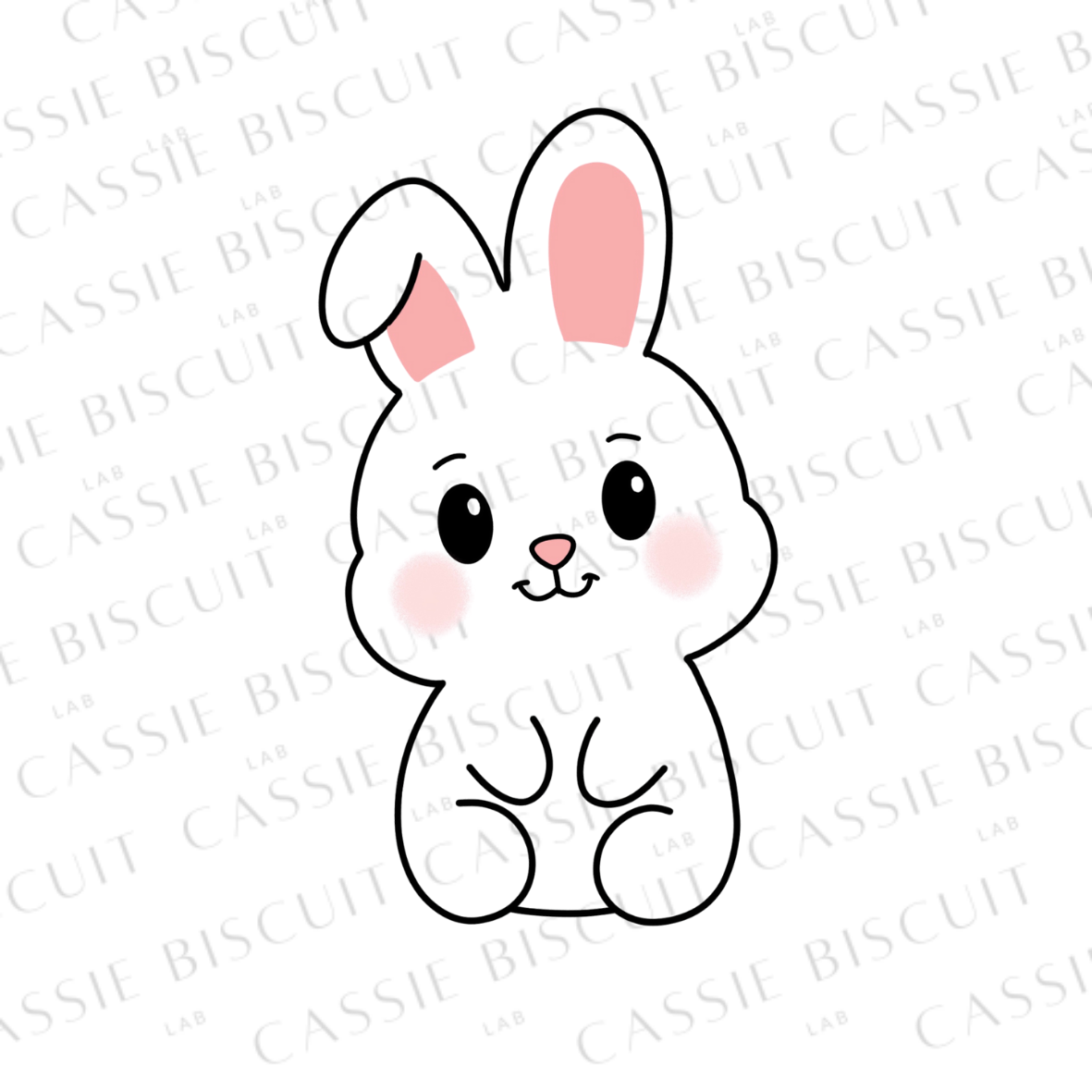 Cookie Cutter - Cute Rabbit Whole with Folded Ear