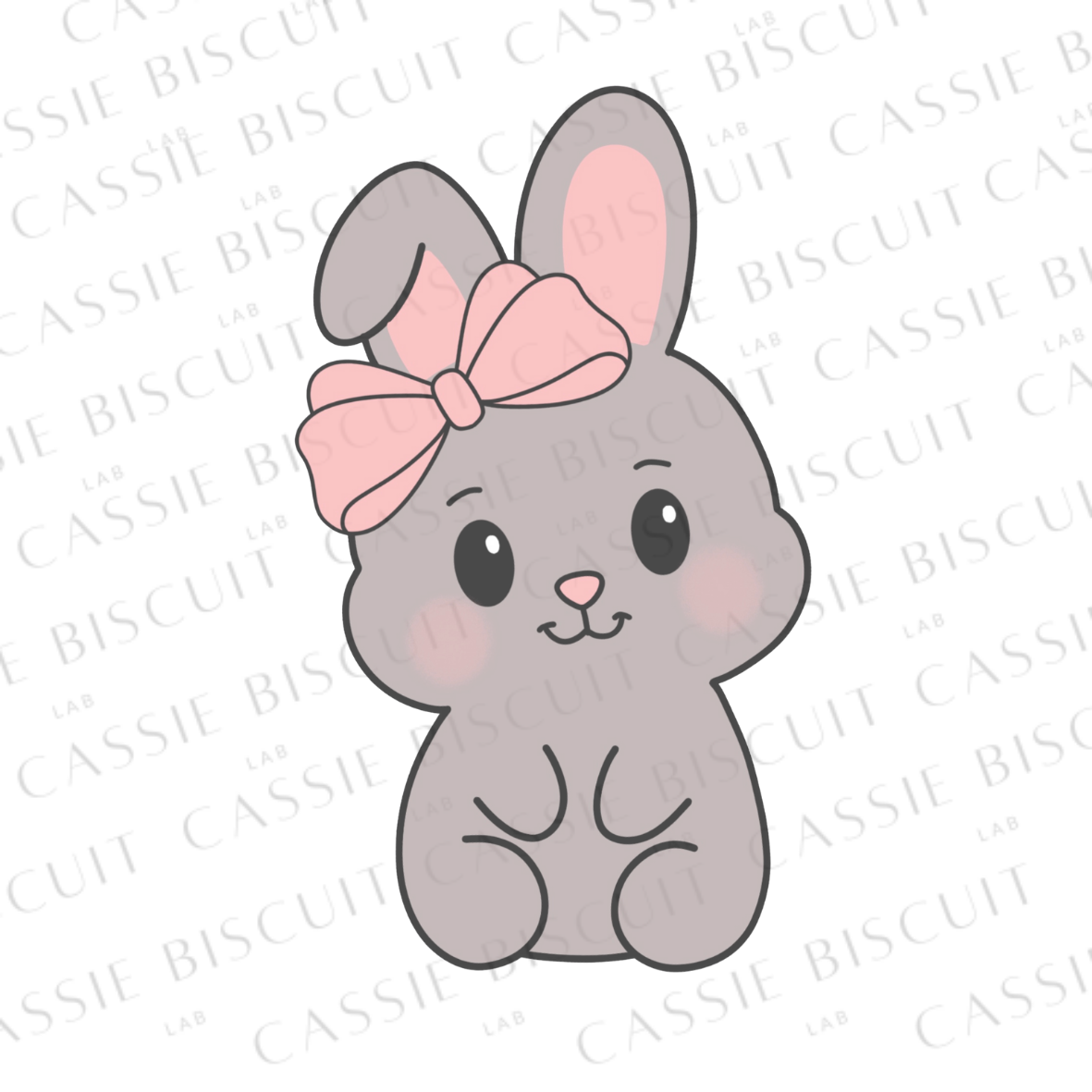 Cookie Cutter - Cute Girly Rabbit Whole with Folded Ear