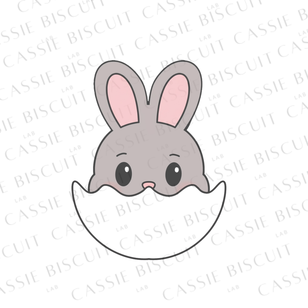 Emporte-Pièce - Lapin Cute Moitié Coquille