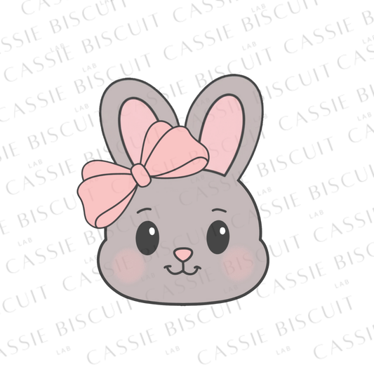 Cute Girly Rabbit Face Cookie Cutter