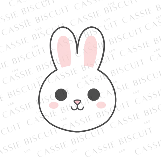 Round Rabbit Face Cookie Cutter